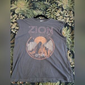 Altar'd State Zion Graphic Sleeveless Tee Medium